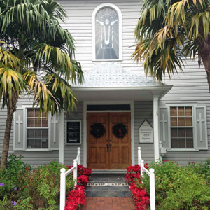 Ceremonies are often held at Key West's Metropolitan Community Church, located in a historic wooden building on a quiet, tree-lined side street.  